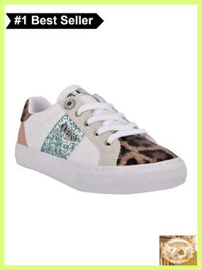 Quilted Faux Leather Platform Sneakers Lace-Up Cushioned Casual